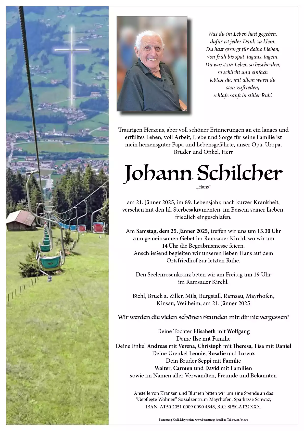 Parte von Johann Schilcher